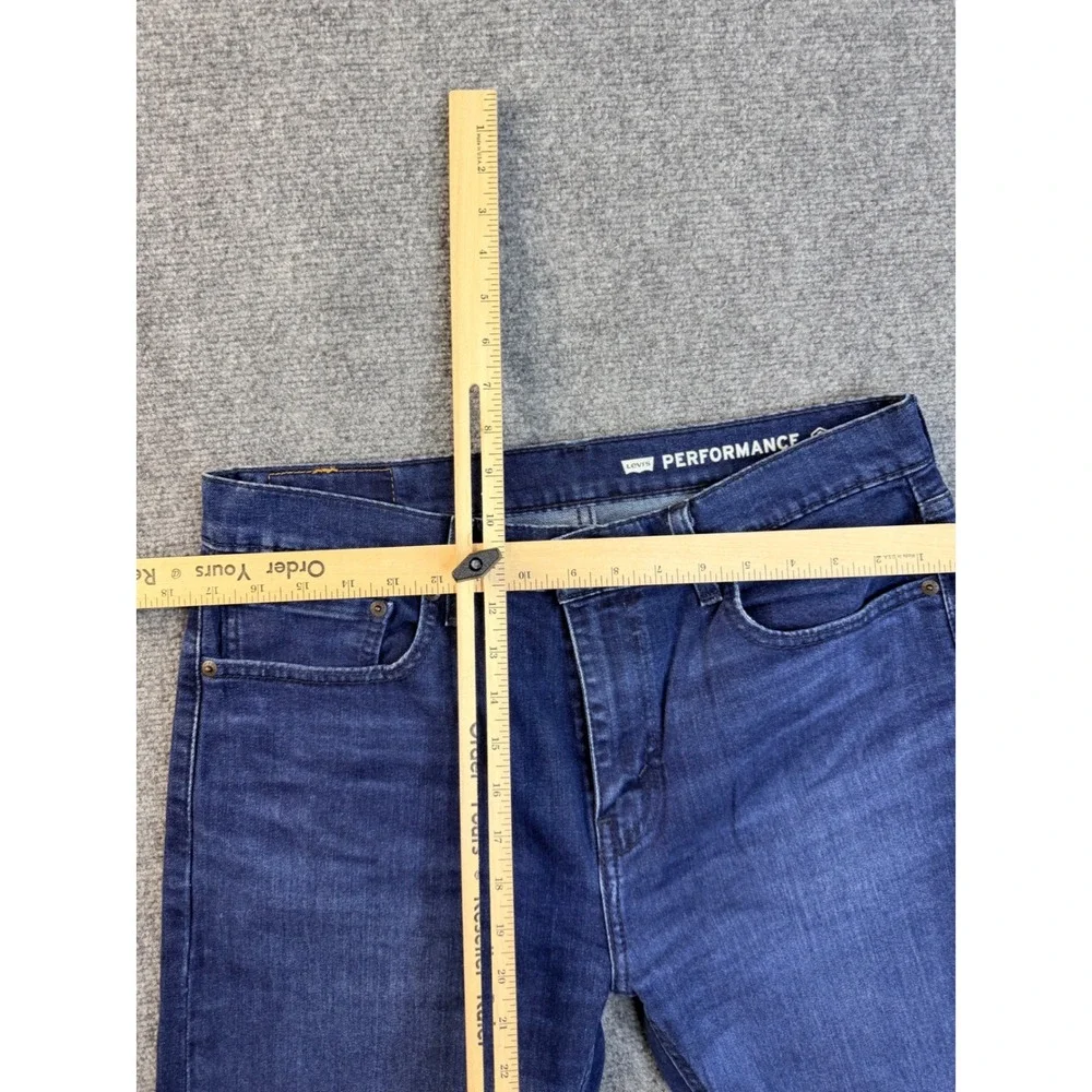 Levis 502 Regular Taper Mens 33x30 Blue Denim Performance Stretch Jeans 29507-05